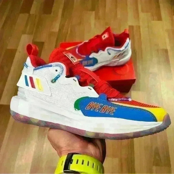 💰HUGE CLEARANCE SALE 💰 Adidas Dame 7  EXTPLY J LEGO Unisex Kids Basketball - Picture 8 of 13